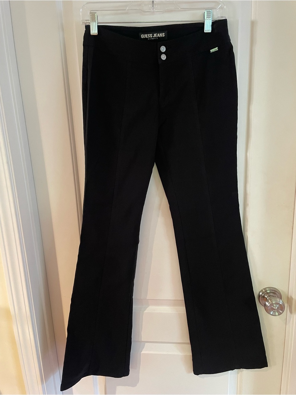 Guess Jeans Black Pants with White Logo Label